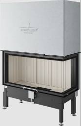 Стальная топка каминная Spartherm Varia 2R52-100h-4S, угловым (с правой стороны) стеклом