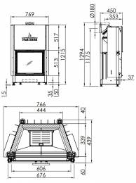 Стальная топка каминная Spartherm Mini S51,3h-4S