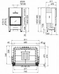 Стальная топка каминная Spartherm Varia 1Vh-4S